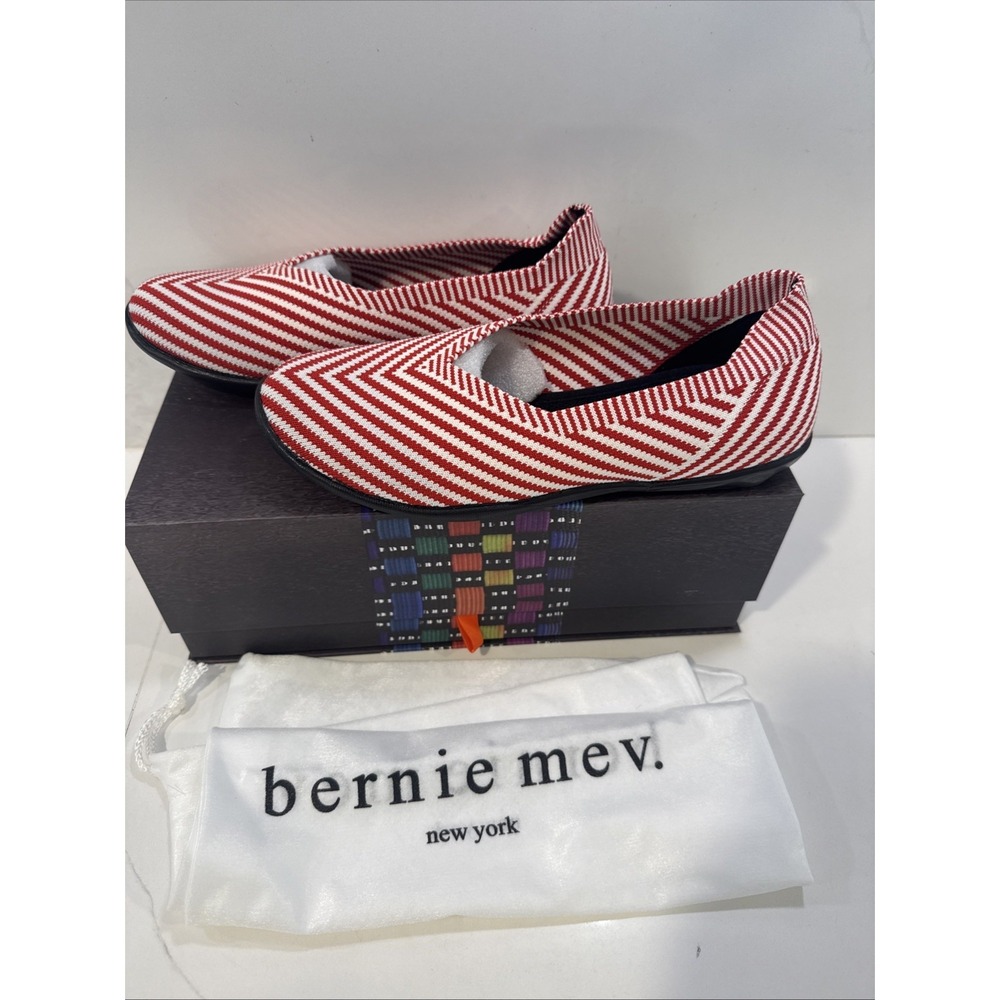Bernie Mev New York Shoes Valerie Red & White Size 36 US 5 NIB BM5